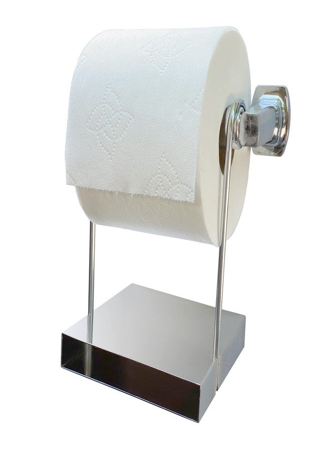 Weebak TP Ledge - Multi-Purpose Double Shelf Hangs Below Existing Toilet Paper Holder - Image 1