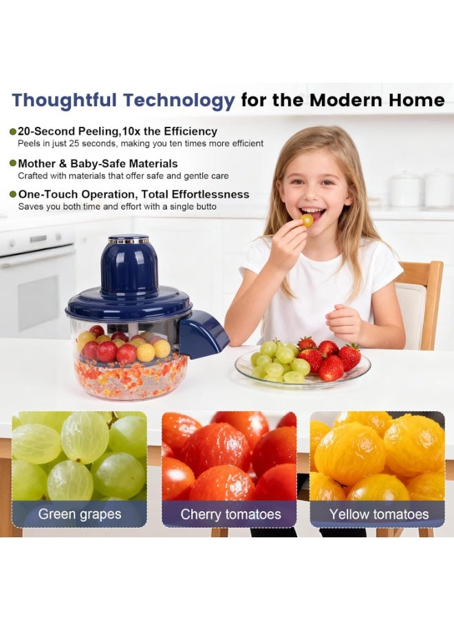 Automatic Grape & Garlic Peeler – Electric Cherry Tomato & Small Fruit Peeling Tool, Fast, Hands-Free, Durable, Easy-to-Use, Ideal for Home Cooking & Meal Prep - Image 4