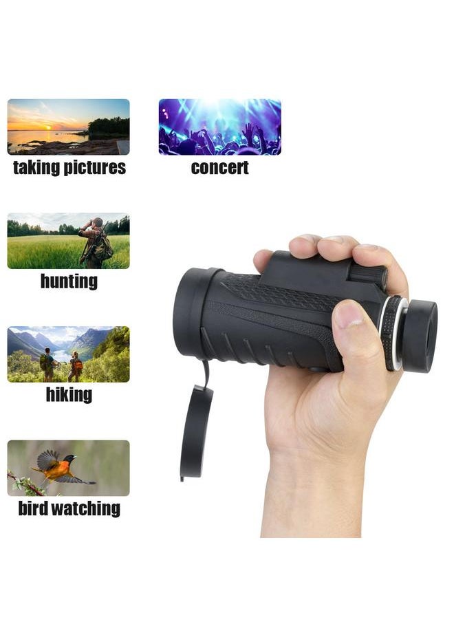10x40 Portable Monocular Telescope High-definition Waterproof Monoculars with Low Night Vision
