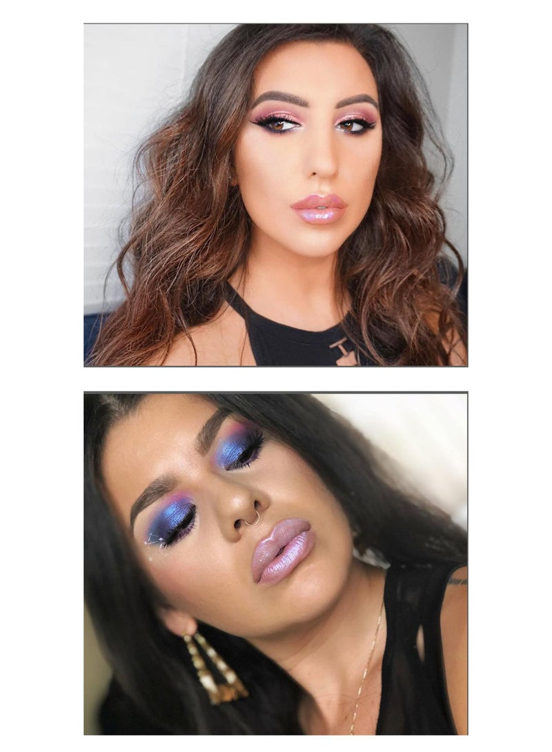 Handaiyan Lip Gloss Plumper Hyaluronic Acid High Shine Super Shine Non-Sticky Color Lips Stain Oil Liquid Lipstick Glaze Glitter Lifter Long Lasting Waterproof Moisturizing for Women Girls - Image 4