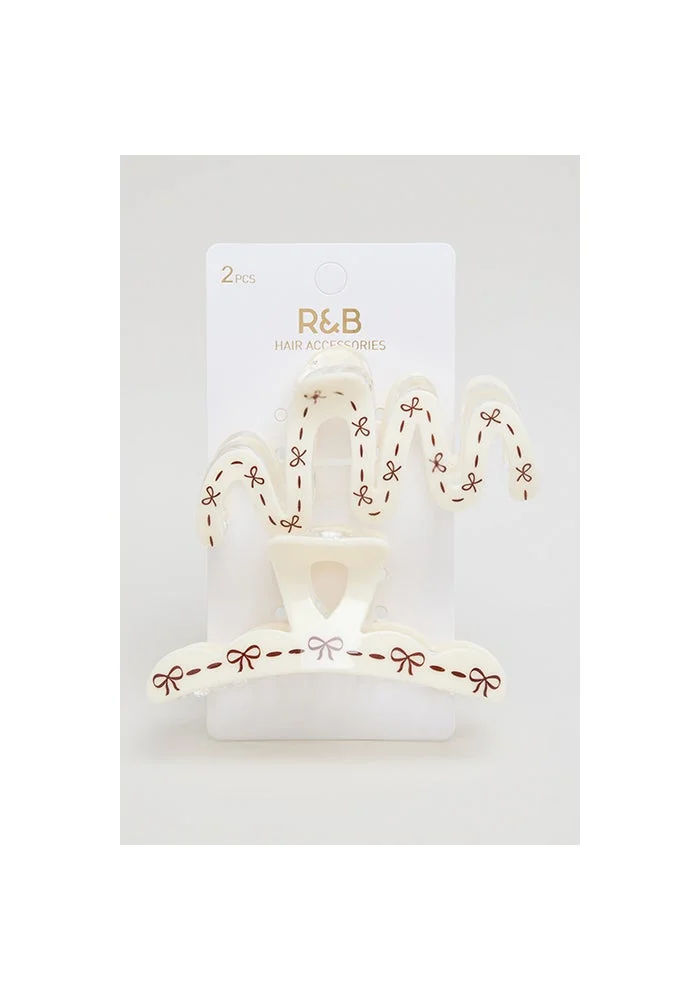 R&b  2 Piece Embellished Claw Clips for Women | Best Price UAE