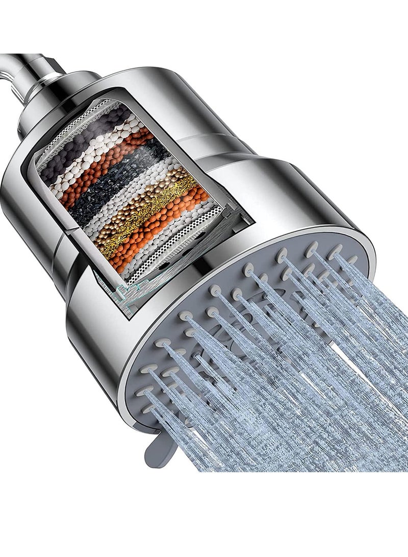TAYRAN Filtered Shower Head, 3 Modes High Pressure Shower Head with 15 Stage Hard Water Shower Filter Cartridge for Remove Chlorine and Harmful Substances - Image 1