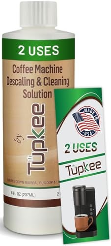 Tupkee Universal Descaling Solution for Keurig Breville Nespresso & Delonghi (2 Uses) | Coffee Machine Descaler Cleaner | Liquid To Descale Automatic Coffee Makers & Espresso Machines - Image 1