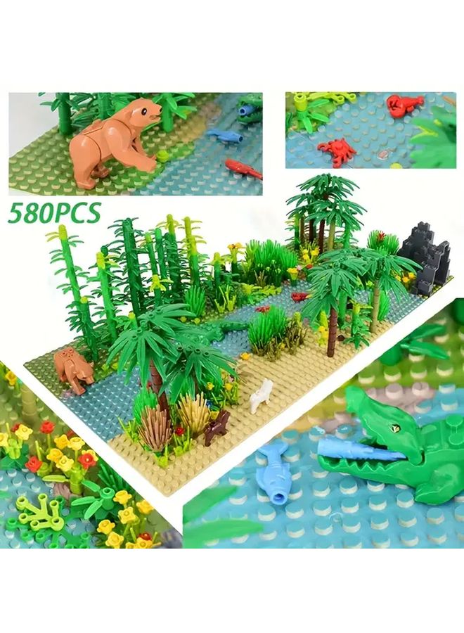 Rainforest Building Blocks 580 Pcs DIY Creative Set Holiday Gift - Image 1