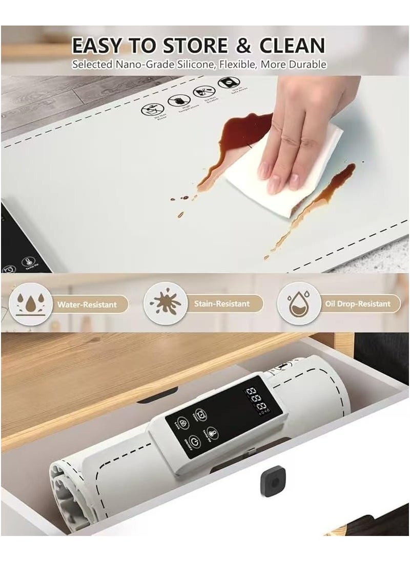 XiuWoo - Food Warming Mat for Buffet Electric Warming Tray Upgrade High-tech Graphene Heating Film Adjustable Temperature and Timer, Fast Full Surface Heating Mat Warming Trays,6 Temperatures, 1-5 Hours Timed,for Parties Buffet - Image 1