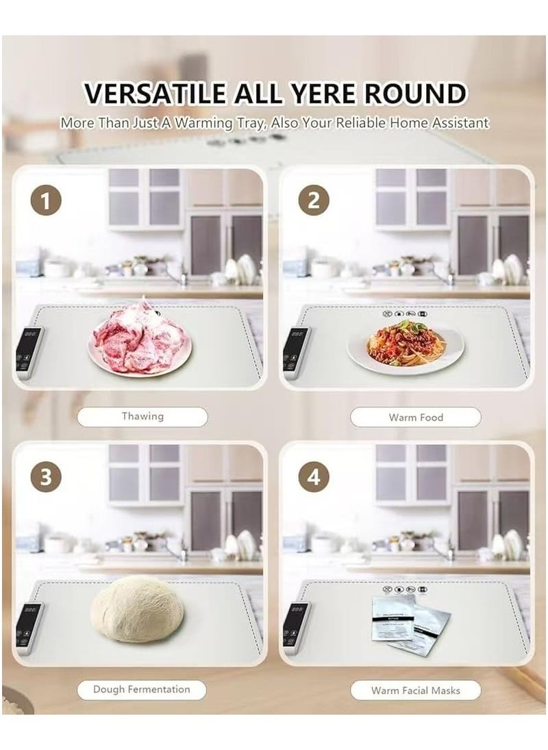 XiuWoo - Food Warming Mat for Buffet Electric Warming Tray Upgrade High-tech Graphene Heating Film Adjustable Temperature and Timer, Fast Full Surface Heating Mat Warming Trays,6 Temperatures, 1-5 Hours Timed,for Parties Buffet - Image 1