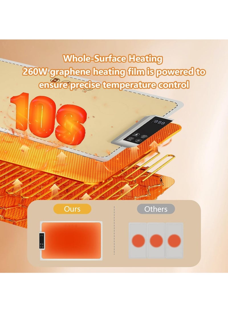 XiuWoo - Food Warming Mat for Buffet Electric Warming Tray Upgrade High-tech Graphene Heating Film Adjustable Temperature and Timer, Fast Full Surface Heating Mat Warming Trays,6 Temperatures, 1-5 Hours Timed,for Parties Buffet - Image 1