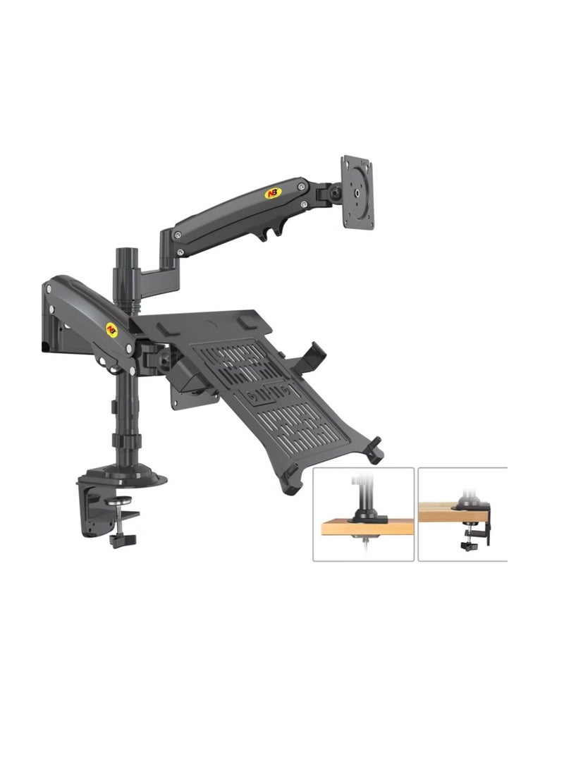 ان بي ذراع شاشة NB H180بالزنبرك الغازي + حامل لابتوب NB FP لشاشات 17"-27" - Image 1