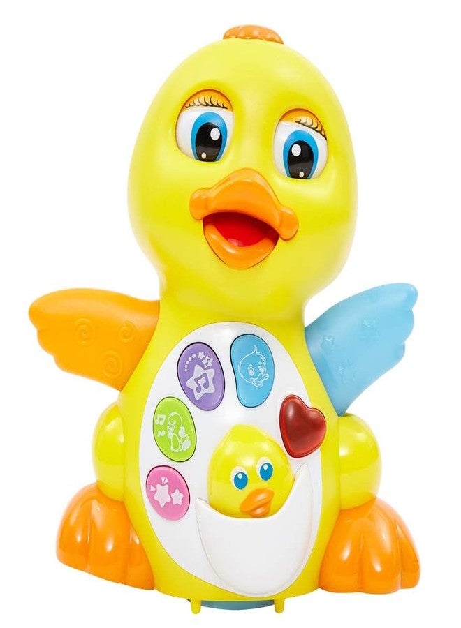 KITMEER Musical Duck Toy, Baby Preschool Educational Learning Toy with Music and Lights,Infant Light Up Dancing for 1 Year Old Toddler - Image 1