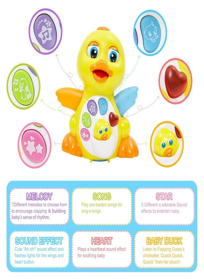 KITMEER Musical Duck Toy, Baby Preschool Educational Learning Toy with Music and Lights,Infant Light Up Dancing for 1 Year Old Toddler - Image 4