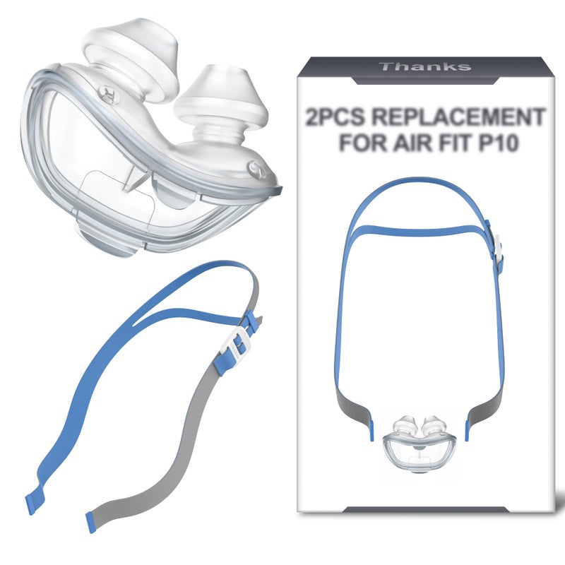 MEDICOLOR Nose Pillow with Headgear for P10 - Nasal Pillow Medium with Headgear Replacement Kit Supplies for P10 Series - Great-Value & Fully Adjustable, Frame Not Included - Image 1