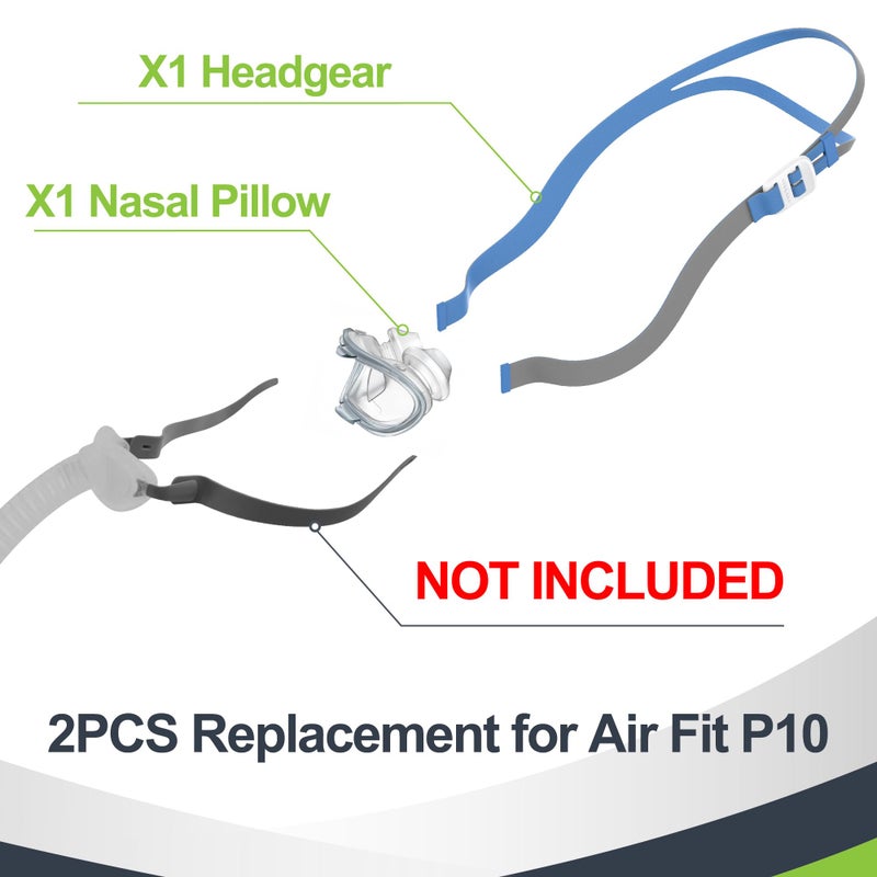 MEDICOLOR Nose Pillow with Headgear for P10 - Nasal Pillow Medium with Headgear Replacement Kit Supplies for P10 Series - Great-Value & Fully Adjustable, Frame Not Included - Image 2