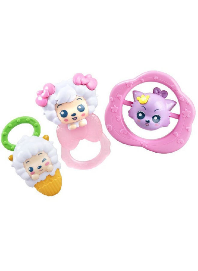 Aobei Pleasant Goat And Grey Wolf Goat Carnival Rattle 3 Gift Boxes Rattle Tooth Gel 465207-Color:465207 Three-pack Rattle - Image 2