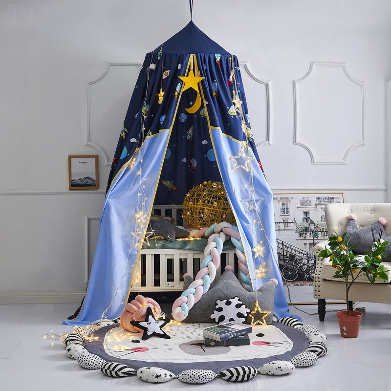 Mengersi Galaxy Bed Canopy Play Tent Mosquito Net,Lovely Castle Hanging House Decoration Reading Nook for Girls Boys - Image 5