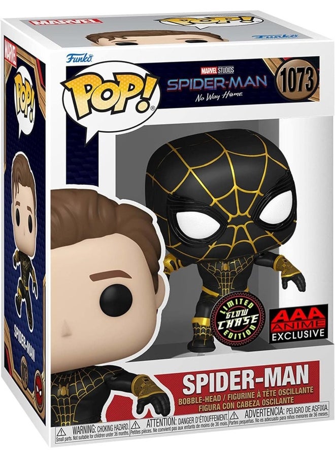 Funko Spider-Man NWH Unmasked Black Suit Pop! Figure AAA Anime Ex.  - Image 2