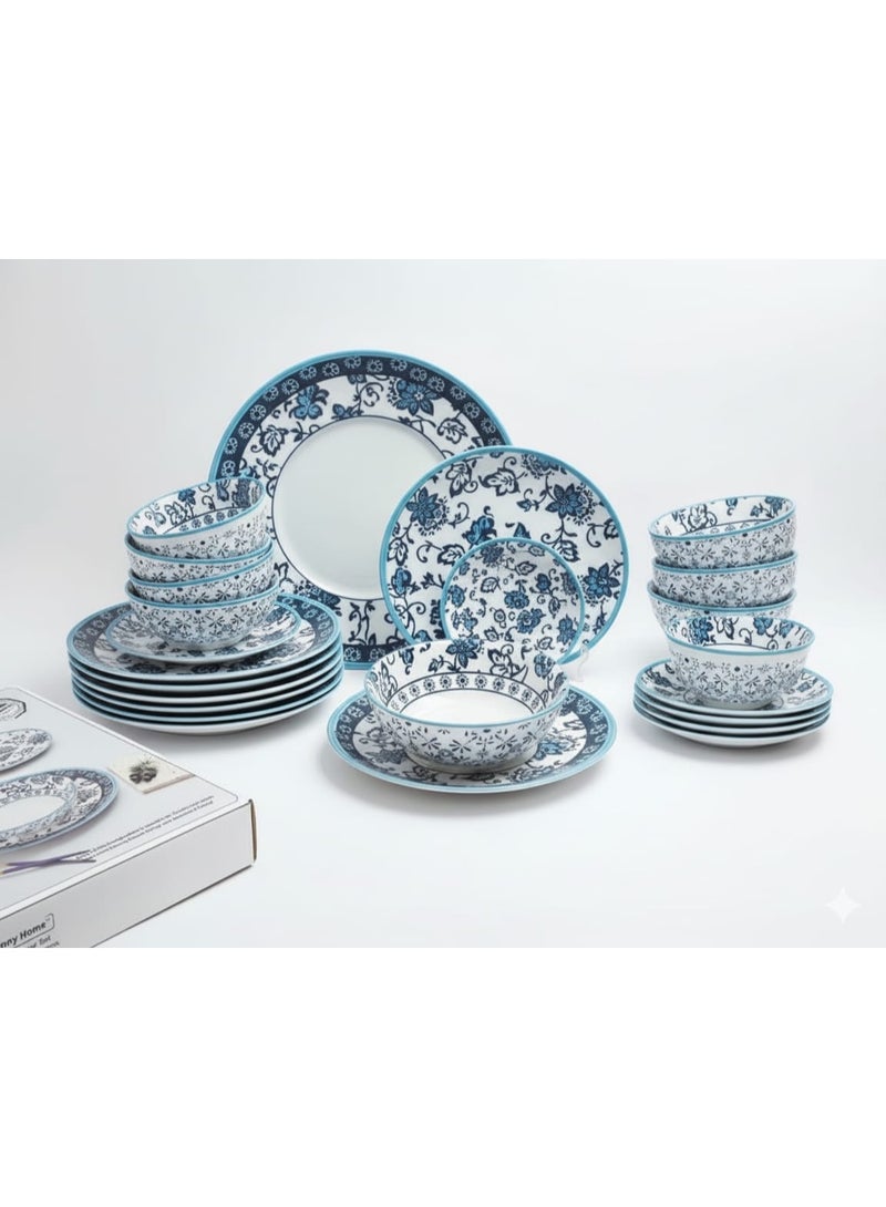 داني هوم طقم أدوات مائدة سيراميك مكون من 24 قطعة 103-SF18-24T - Image 2