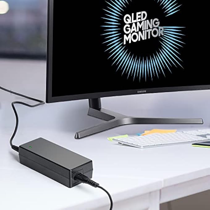 rayihni شاحن محول 22 فولت تيار متردد/تيار مستمر لجهاز سامسونج أوديسي G7 LC32G75TQSNXZA LC32G73TQSRXXU LC27G75TQSRXXU أوديسي G6 LS32BG650EUXXU S34E790C S29E790C C27HG70 LC27HG70QQNXZA كابل طاقة شاشة الألعاب - Image 2