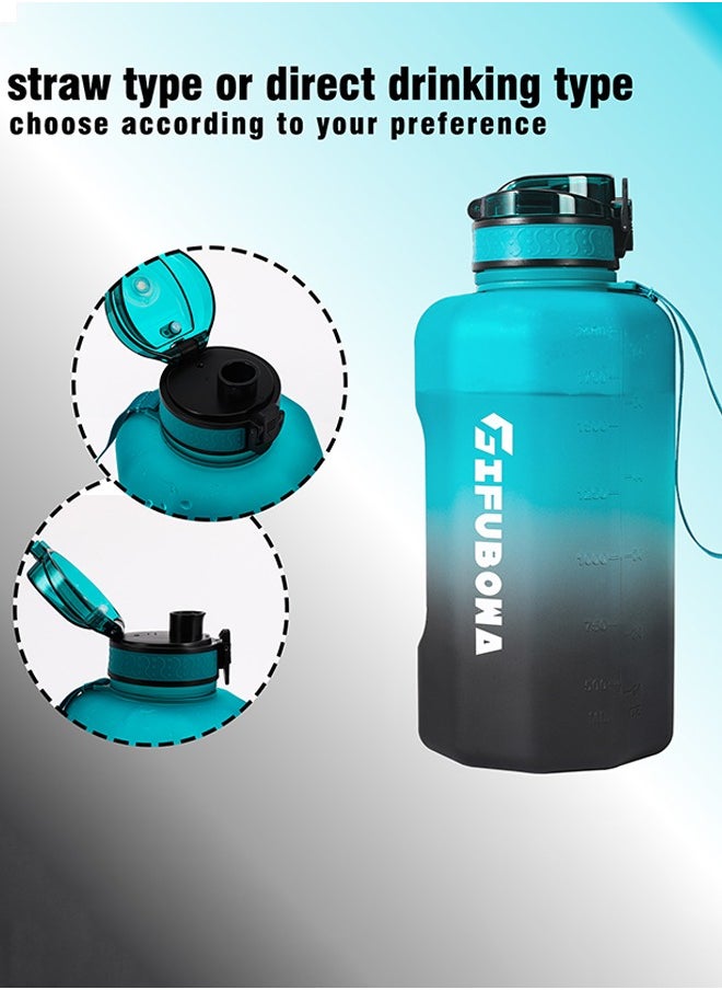 GIFUBOWA - Big 2.2l Water Bottle 2.2 Litre with Handle Leak Proof BPA Free Large Capacity Daily Drinks Jug for Gym Fitness - Image 1