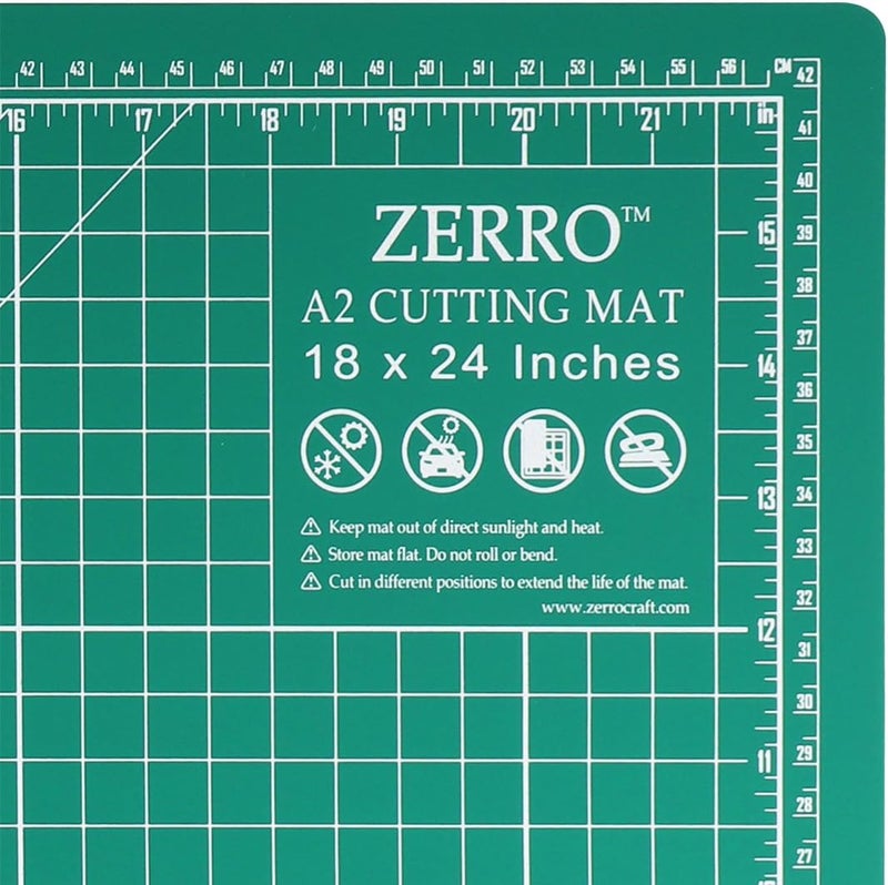 ZERRO Cutting Mat 18" x 24" Self Healing Professional Double Sided Sewing Rotary Mat Thick 5-Layer with Imperial/Metric (A2) - Image 3