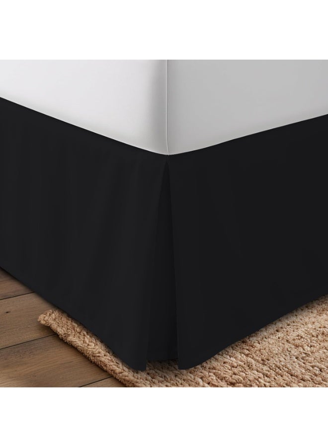 Utopia Bedding King Bed Skirt - Soft Quadruple Pleated Ruffle - Easy Fit with 16 Inch Tailored Drop - Hotel Quality, Shrinkage and Fade Resistant (King, Black) - Image 1