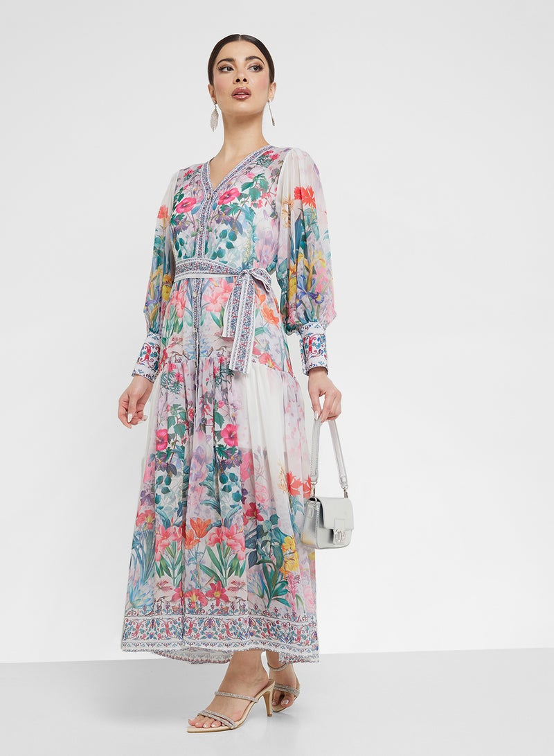 Khizana Floral Print Maxi Dress - Image 1