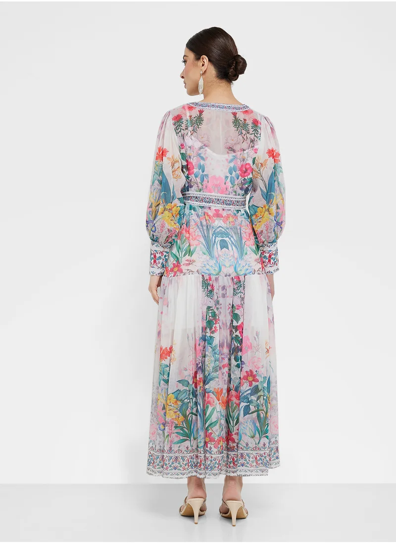 Khizana Abstract Print Dress