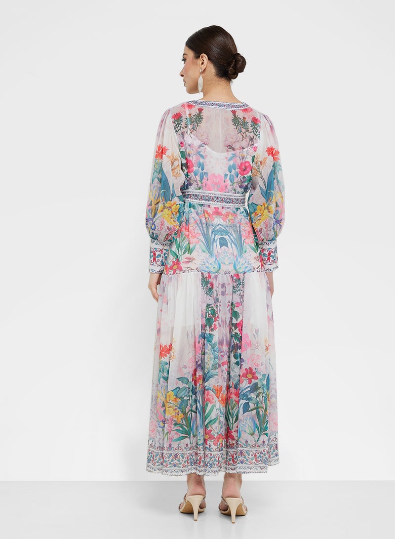 Khizana Floral Print Maxi Dress - Image 2