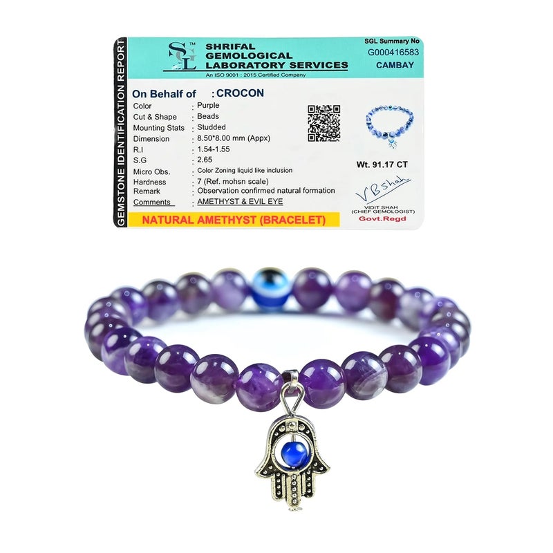 Crocon Bracelet for Women & Men – Certified Stone, Attracts Wealth, Love & Luck - Image 1