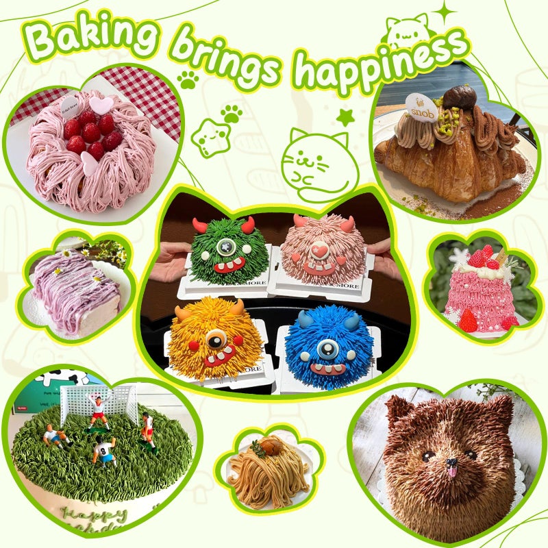 Suuker 3 Pieces Grass Piping Tips Set,Cake Decorating Tips, Frosting Icing Tips for Cupcakes, Cake, Cookie and Decoratingï¼ˆ233 234 29ï¼‰ - Image 4