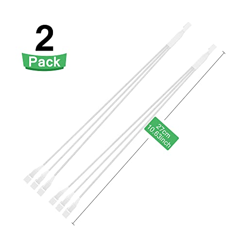 PANO-MOUNTS 2 Pack 10.6inch 4Pin PWM Fan Extension Splitter Cable 1 to 3 Ways - with 3Pin 4Pin Male Connector for Computer Case & CPU Cooling Fans(White) - Image 4
