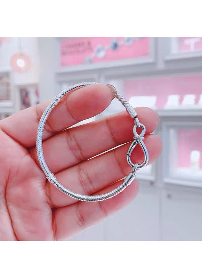 PANDORA - Pandora Moments Infinity Knot Snake Chain Bracelet - Image 1