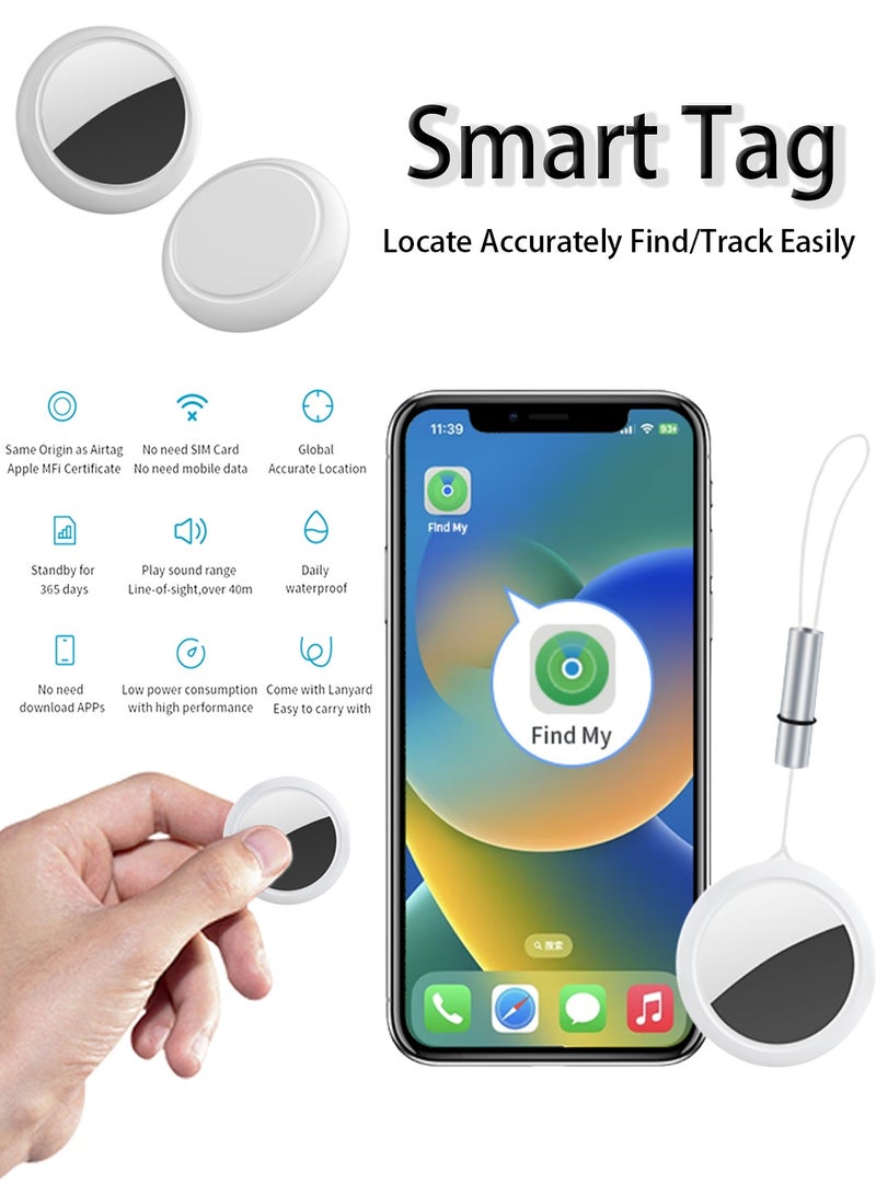 Smart Tag Tracker Compatible with Apple Find My Global Precision Locator for Keys Bags with Long Battery Life  Sound Alert - Image 1