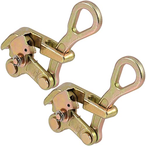 ZEONHAK 2 Pack 1 Ton Cable Grip, Heavy Duty Wire Rope Grip, Wire Gripper for Steel Wire Ropes, Cables, Iron Wires, Cable Size Range 1/10-2/3 Inch, 2204 Lbs Capacity - Image 1