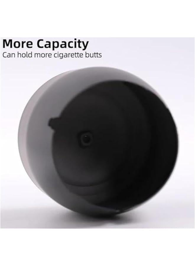 منفضة سجائر مع غطاء، لون أسود - Image 3