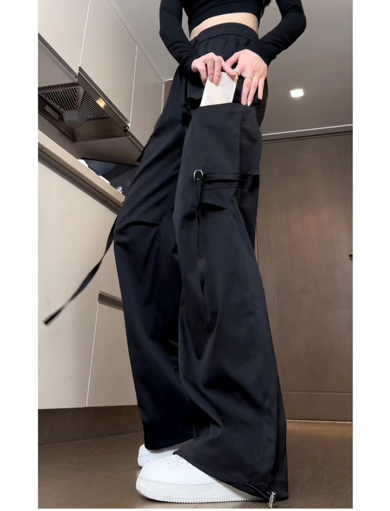 American Style Workwear Casual Pants for Men and Women Spring and Autumn Loose Slimming High Waist Pear-shaped Wide Leg Pants Wholesale for Foreign Trade - Image 1