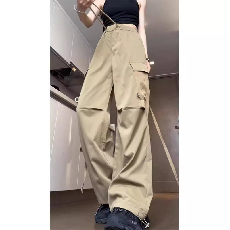American Style Workwear Casual Pants for Men and Women Spring and Autumn Loose Slimming High Waist Pear-shaped Wide Leg Pants Wholesale for Foreign Trade - Image 4