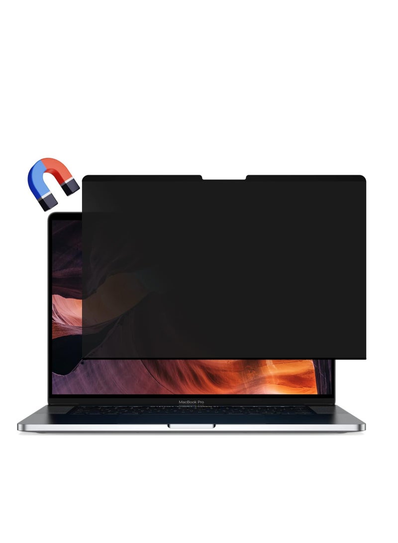 Laptop Privacy Removable Screen Protector Compatible with MacBook Pro 14 Inch (2021-2024, M4/M3/M1/M2/Pro/Max), Eye Protection Anti Blue Light Privacy Screen Filter - Image 3
