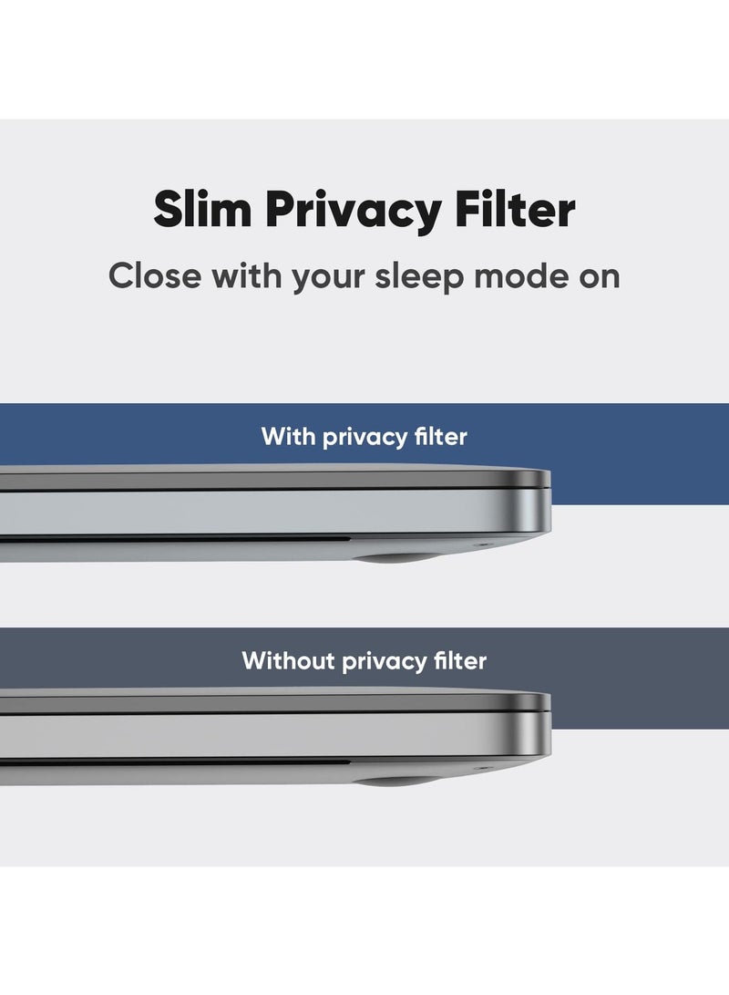 Laptop Privacy Removable Screen Protector Compatible with MacBook Pro 14 Inch (2021-2024, M4/M3/M1/M2/Pro/Max), Eye Protection Anti Blue Light Privacy Screen Filter - Image 4