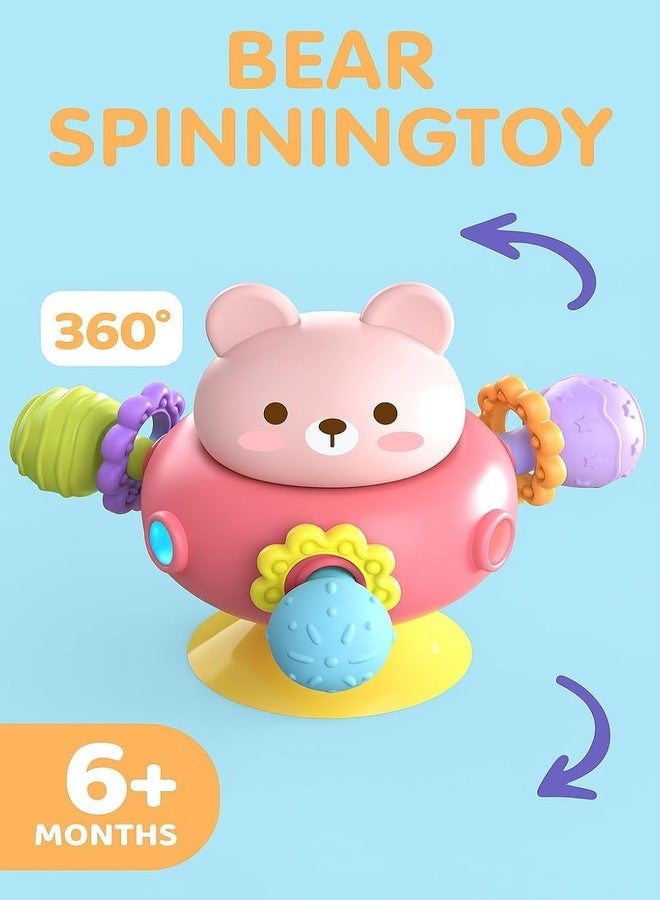 RNAZLIS 360 Degree Bear Spinning Toy for Babies 6+ Months - Suction Cup Sensory Activity Toy Rotating High Chair & Car Seat Toy - Image 4