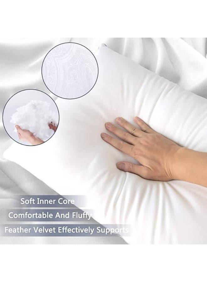 Bed Pillows for Sleeping, 2 Pack, Cooling, Microfiber Cover, for Side, Stomach, Back Sleepers - Image 3