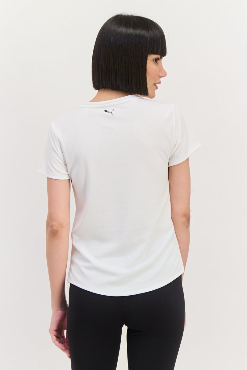 PUMA Women Sportswear Fit Short Sleeves Training Top, White - Image 3