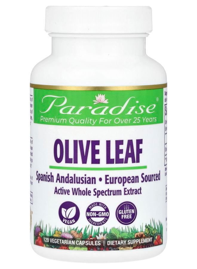 Paradise Herbs Olive Leaf 120 Vegetarian Capsules