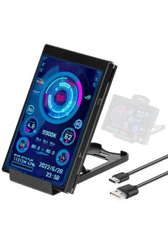 شاشة عرض IPS مقاس 3.5 بوصة شاشة ثانوية USB أجهزة الكمبيوتر وحدة المعالجة المركزية وحدة معالجة الرسومات ذاكرة الوصول العشوائي القرص الصلب عرض الوقت والتاريخ تبديل الشاشة الأفقية الرأسية (C1420)