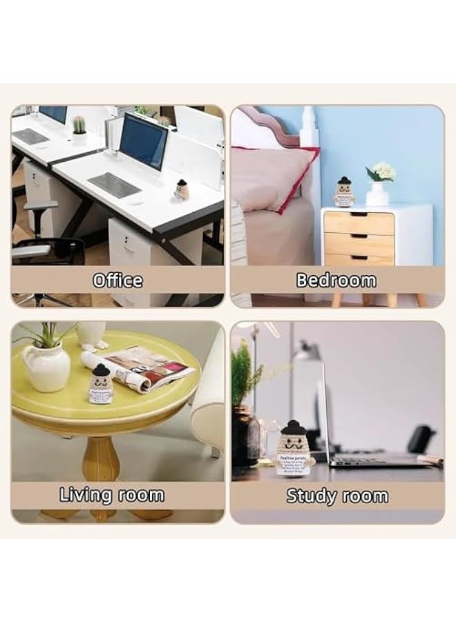 NIBEMINENT Funny Positive Potato Crochet Dolls, Mini Cute Funny Positive Life Potato, 3inch Knitted Wool Crochet Potato Doll with Positive Cards, Gift Home Decor Funny Gifts for Boy Girl - Image 5