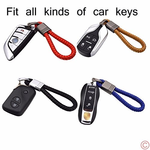 PartsTo Car Key Acorn Weave Braided Key Chain Ring Strap Keychain universal for All Vehicle Car Exterior Performance Trim Decal - Image 3