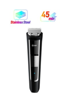 3 In 1 Rechargeable Grooming Kit Beard Trimmer Stainless Steel Blades Precision Cutting 10 Length Settings 45 Minutes Usage 2 Combs