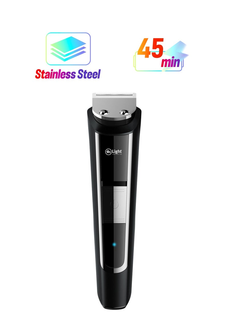 Mr. Light - 3 In 1 Rechargeable Grooming Kit Beard Trimmer Stainless Steel Blades Precision Cutting 10 Length Settings 45 Minutes Usage 2 Combs - Image 1