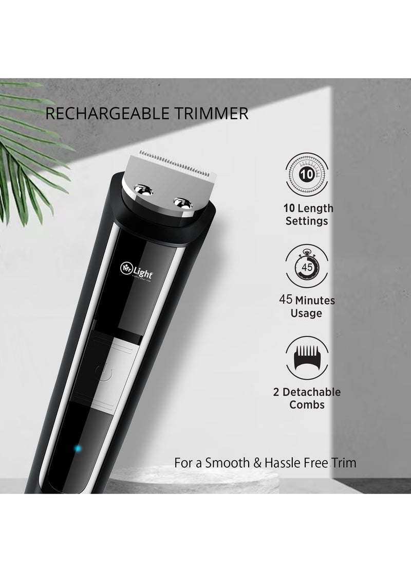 Mr. Light - 3 In 1 Rechargeable Grooming Kit Beard Trimmer Stainless Steel Blades Precision Cutting 10 Length Settings 45 Minutes Usage 2 Combs - Image 1
