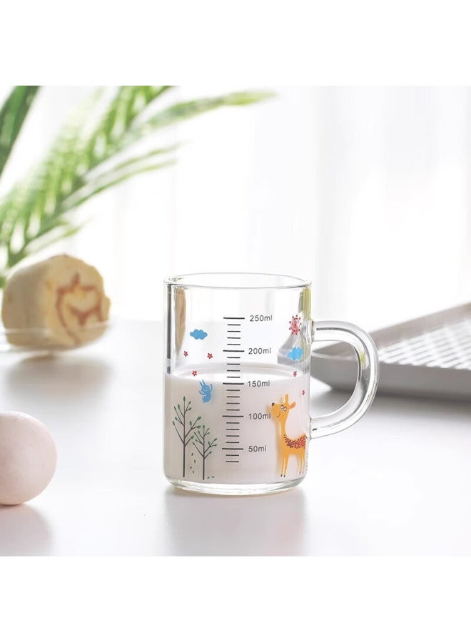 Weimingnuo Children's Milk Cup With Scale, Home Breakfast Cup, Baby Drinking Cup, Specialized Cup For Mixing Milk Powder, Glass Cup, Water Cup - Image 1