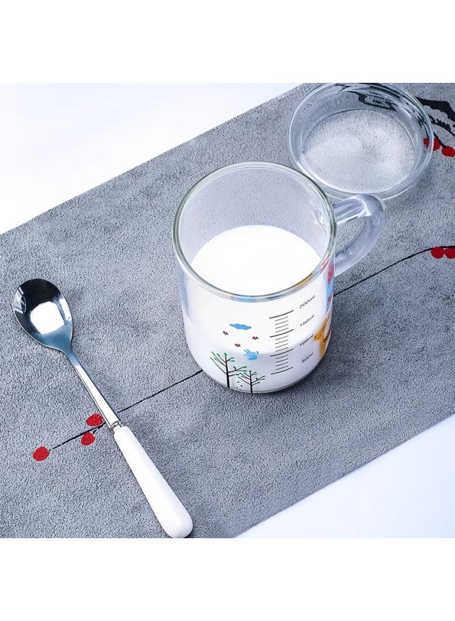 Weimingnuo Children's Milk Cup With Scale, Home Breakfast Cup, Baby Drinking Cup, Specialized Cup For Mixing Milk Powder, Glass Cup, Water Cup - Image 3